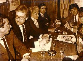 im Gespräch mit Cartier-Deutschlandchef Daniel Gueorguievsky - hinten rechts: Cartier-Präsident Alain Perrin